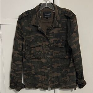 Sanctuary Olive Camouflage Utility Jacket